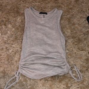 Stripped grey and white tank